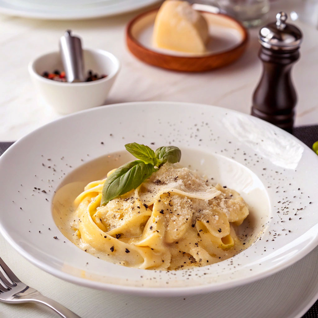 胡椒香るクリームパスタ