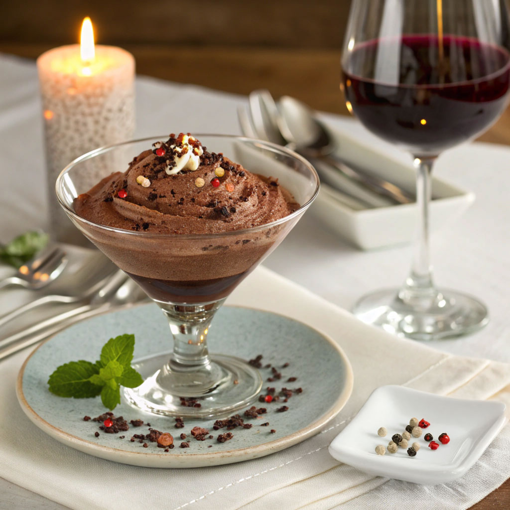 胡椒チョコレートデザート