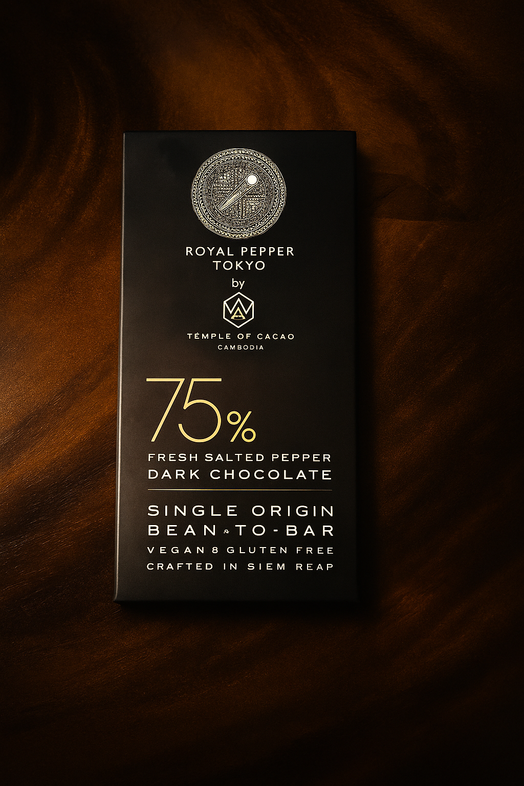 SALTED PEPPER DARK CHOCOLATE 75%